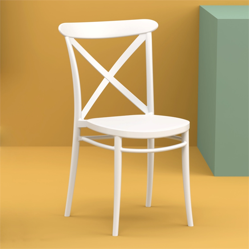 Compamia Cross Resin Outdoor Chair White