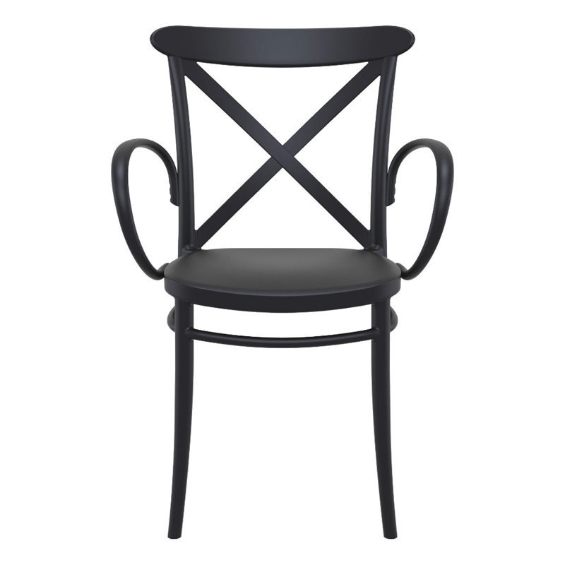 Compamia Cross XL Resin Outdoor Arm Chair Black