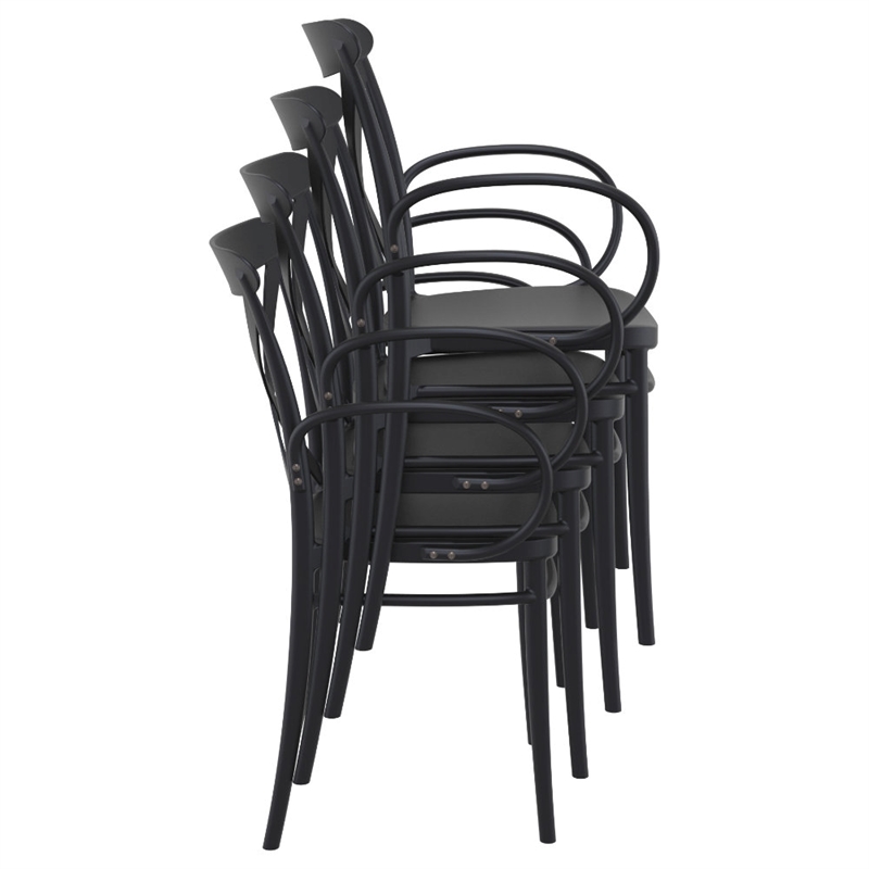 Compamia Cross XL Resin Outdoor Arm Chair Black