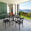 Compamia Cross XL Resin Outdoor Arm Chair Black
