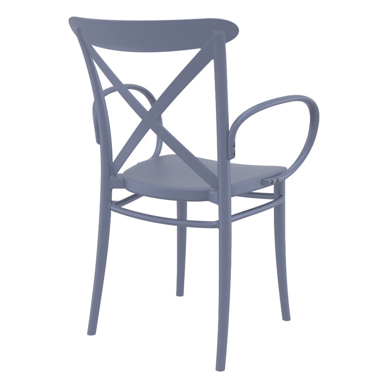 Compamia Cross XL Resin Outdoor Arm Chair Dark Gray