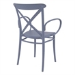 Compamia Cross XL Resin Outdoor Arm Chair Dark Gray