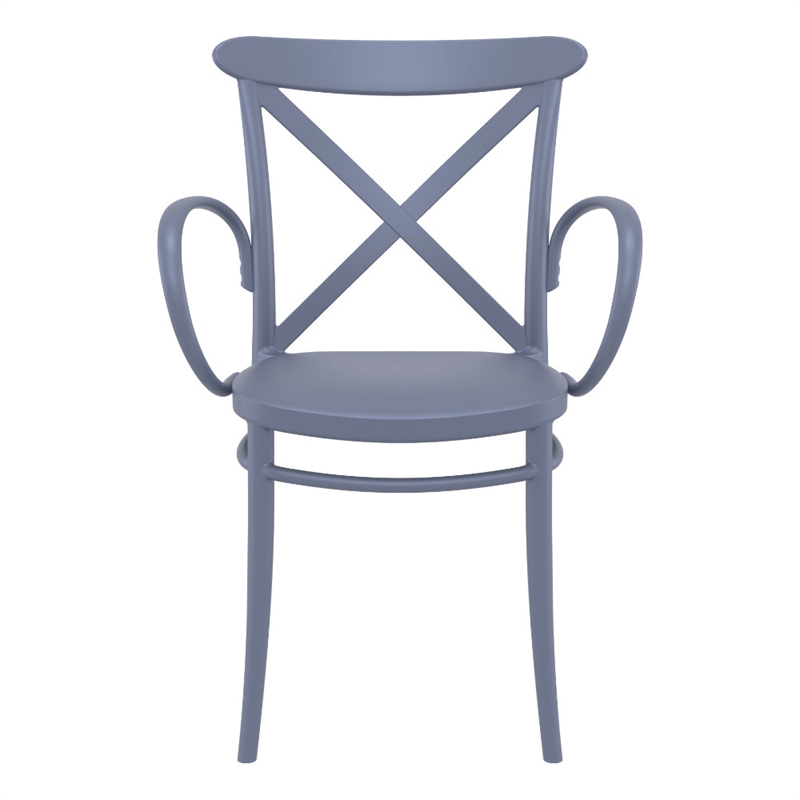 Compamia Cross XL Resin Outdoor Arm Chair Dark Gray