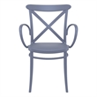 Compamia Cross XL Resin Outdoor Arm Chair Dark Gray