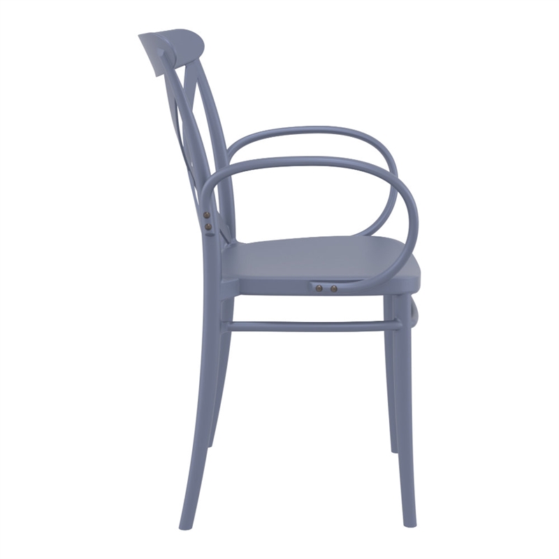 Compamia Cross XL Resin Outdoor Arm Chair Dark Gray