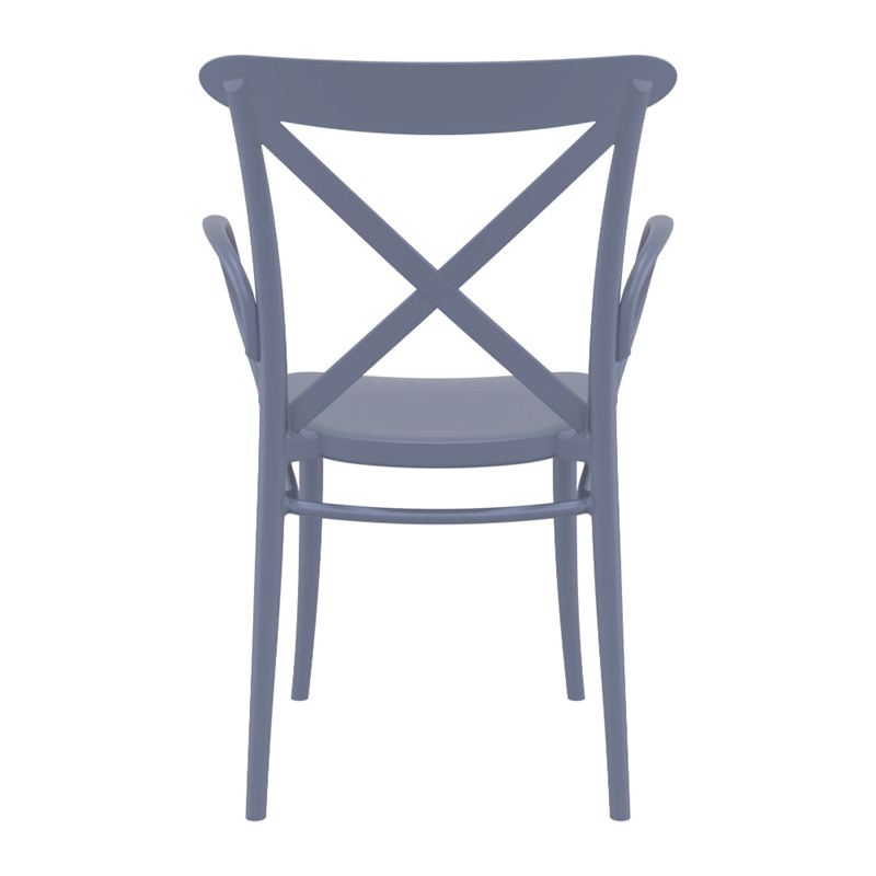 Compamia Cross XL Resin Outdoor Arm Chair Dark Gray