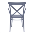 Compamia Cross XL Resin Outdoor Arm Chair Dark Gray