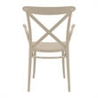 Compamia Cross XL Resin Outdoor Arm Chair Taupe