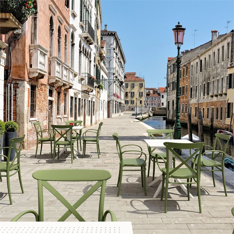Compamia Cross XL Resin Outdoor Arm Chair Olive Green