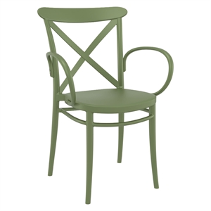 Compamia Cross XL Resin Outdoor Arm Chair Olive Green