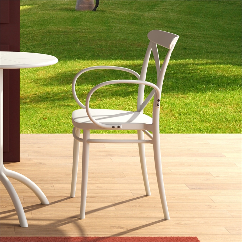 Compamia Cross XL Resin Outdoor Arm Chair White