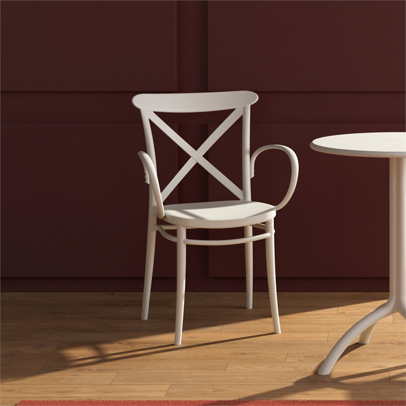 Compamia Cross XL Resin Outdoor Arm Chair White