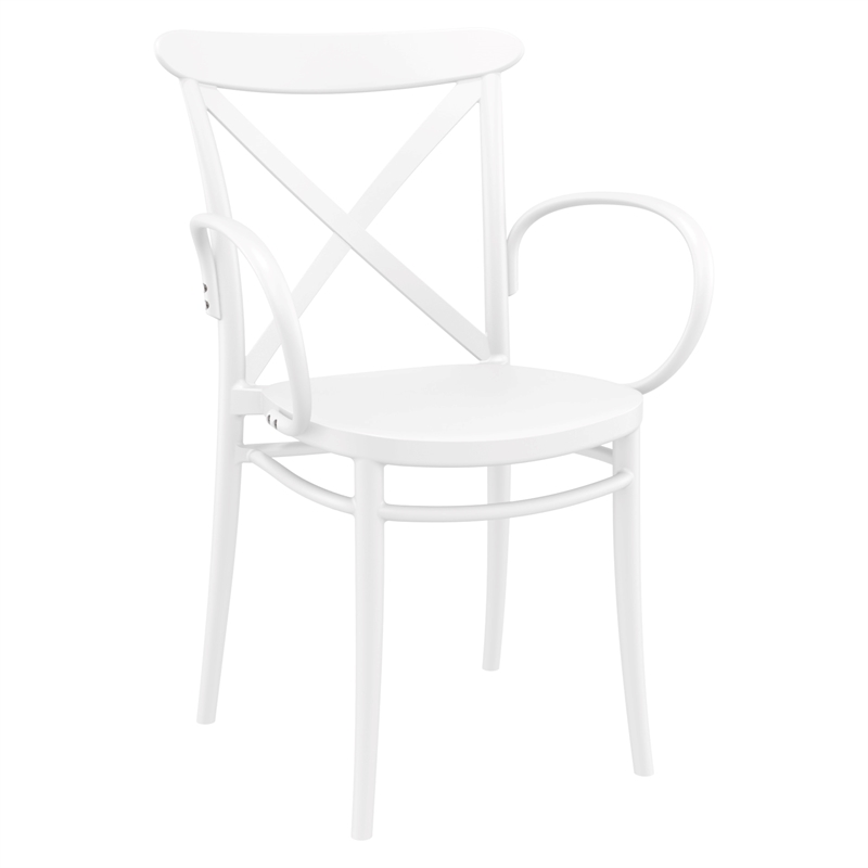 Compamia Cross XL Patio Dining Set with 4 Chairs White