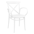Compamia Cross XL Patio Dining Set with 4 Chairs White
