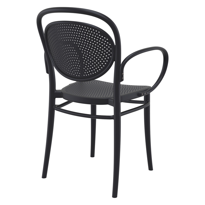 Compamia Marcel Contemporary XL Resin Indoor/Outdoor Arm Chair Black