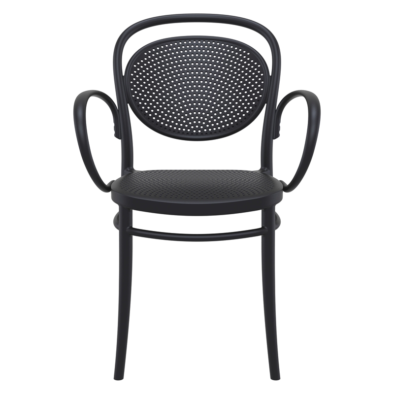 Compamia Marcel Contemporary XL Resin Indoor/Outdoor Arm Chair Black