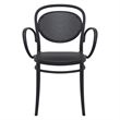 Compamia Marcel Contemporary XL Resin Indoor/Outdoor Arm Chair Black