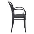 Compamia Marcel Contemporary XL Resin Indoor/Outdoor Arm Chair Black