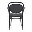 Compamia Marcel Contemporary XL Resin Indoor/Outdoor Arm Chair Black