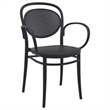 Compamia Marcel Contemporary XL Resin Indoor/Outdoor Arm Chair Black