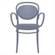 Compamia Marcel Contemporary XL Resin Indoor/Outdoor Arm Chair Dark Gray