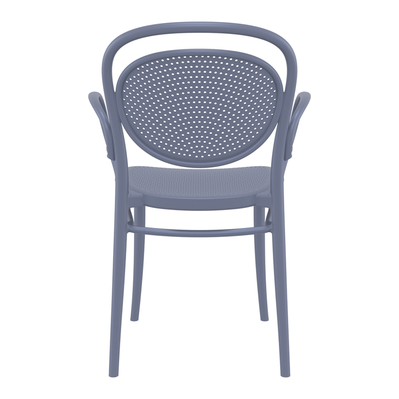 Compamia Marcel Contemporary XL Resin Indoor/Outdoor Arm Chair Dark Gray