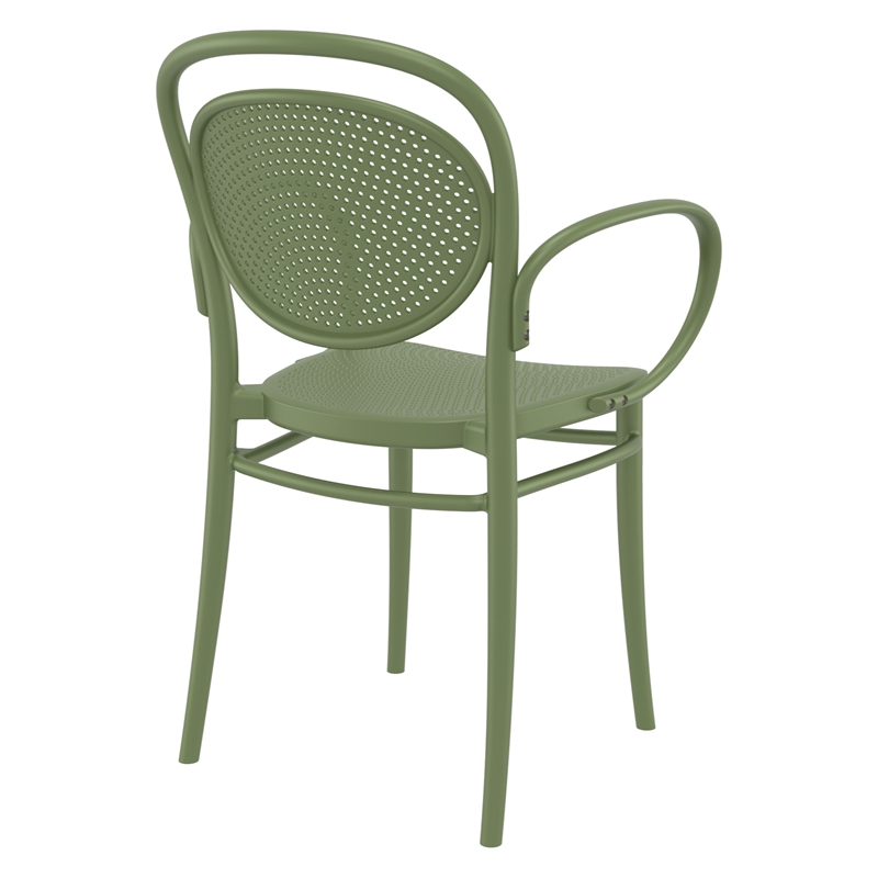 Compamia Marcel Contemporary XL Resin Indoor/Outdoor Arm Chair Olive Green