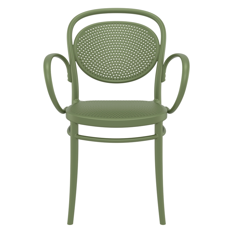 Compamia Marcel Contemporary XL Resin Indoor/Outdoor Arm Chair Olive Green