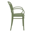 Compamia Marcel Contemporary XL Resin Indoor/Outdoor Arm Chair Olive Green
