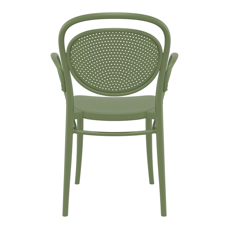 Compamia Marcel Contemporary XL Resin Indoor/Outdoor Arm Chair Olive Green