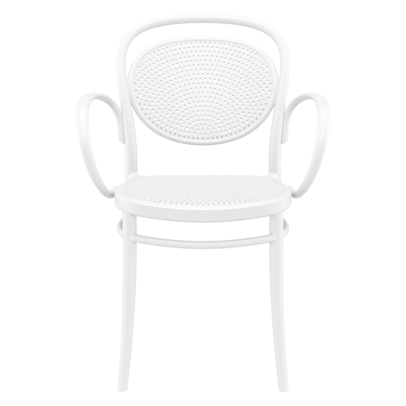 Compamia Marcel Contemporary XL Resin Indoor/Outdoor Arm Chair White