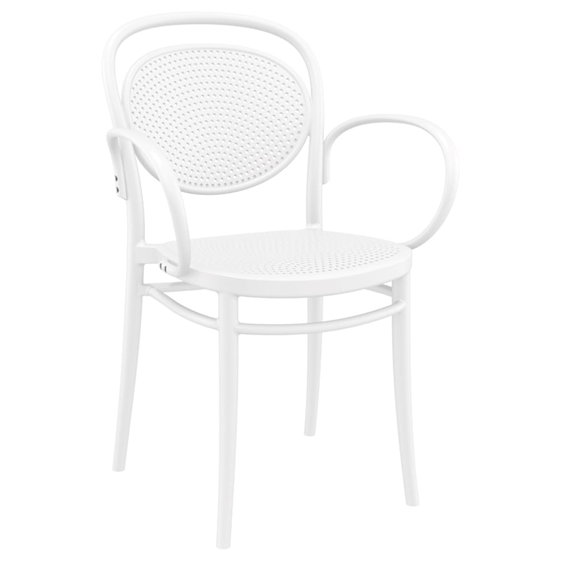 Compamia Marcel Contemporary XL Resin Indoor/Outdoor Arm Chair White