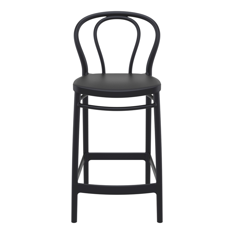Compamia Victor Indoor Outdoor Counter Stool Black