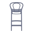 Compamia Victor Contemporary Resin Indoor Outdoor Counter Stool Dark Gray