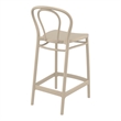 Compamia Victor Contemporary Resin Indoor Outdoor Counter Stool Taupe