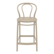 Compamia Victor Contemporary Resin Indoor Outdoor Counter Stool Taupe
