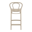 Compamia Victor Contemporary Resin Indoor Outdoor Counter Stool Taupe