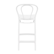 Compamia Victor Contemporary Resin Indoor Outdoor Counter Stool White