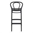 Compamia Victor Contemporary Resin Indoor Outdoor Bar Stool Black
