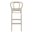 Compamis Victor Contemporary Resin Indoor Outdoor Bar Stool Taupe