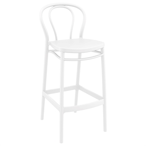 Compamia Victor 29.5&quot Contemporary Indoor Outdoor Bar Stool White