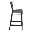 Compamia Cross Contemporary Resin Indoor Outdoor Counter Stool Black
