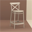Compamia Cross Contemporary Resin Indoor Outdoor Counter Stool Taupe