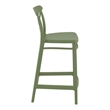 Compamia Cross Contemporary Resin Indoor Outdoor Counter Stool Olive Green