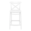Compamia Cross Contemporary Resin Indoor Outdoor Counter Stool White