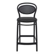Compamia Marcel Contemporary Resin Indoor Outdoor Counter Stool Black