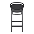 Compamia Marcel Contemporary Resin Indoor Outdoor Counter Stool Black