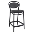 Compamia Marcel Contemporary Resin Indoor Outdoor Counter Stool Black
