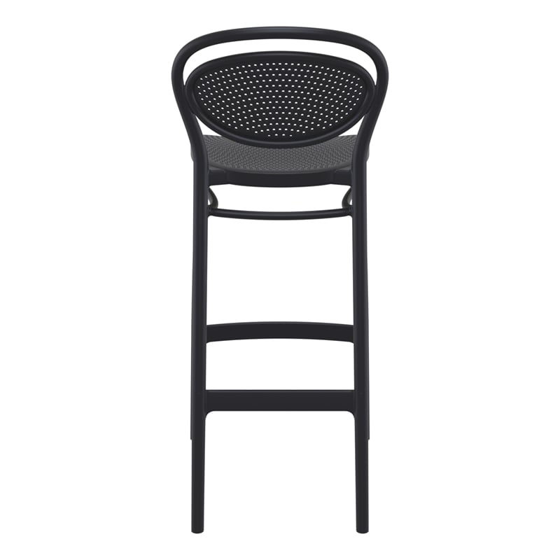 Compamia Marcel Contemporary Resin Indoor Outdoor Bar Stool Black