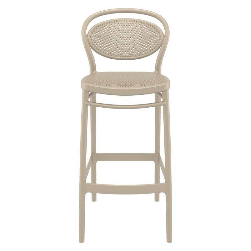 Compamia Marcel Contemporary Resin Indoor/Outdoor Bar Stool Taupe